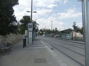 The Shimon Hatzadik light rail station, site of a recent terror attack. Photo: Wikimedia Commons.