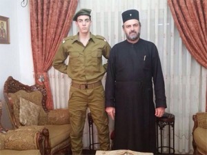 Christian arab pastor Gavriel Nadaf, IDF soldier son, Jubran. Photo: family.