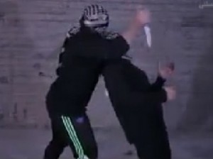 Hamas stabbing instructional video. Photo: screenshot.