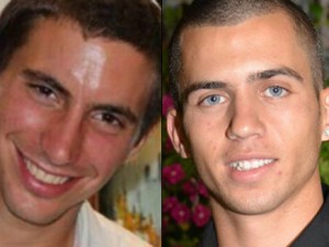 IDF soldiers, Hadar Goldin and Oren Shaul, Killed in Action. Photo: families.