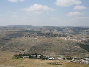 Residents of Tekoa, a West Bank settlement south of Jerusalem, were ordered to stay home on Wednesday morning. Photo: Wikimedia Commons.