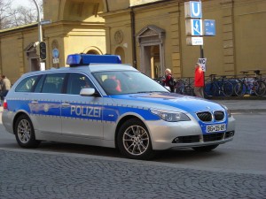 A German police car. German officials arrested two Algerians with suspected links to ISIS. Photo: Wikipedia. 