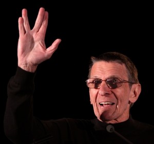 Leonard Nimoy, at the 2011 Phoenix Comicon in Phoenix, Ariz., gives his Vulcan hand gesture from "Star Trek." An interview with the actor was TIP's second most popular story on its Facebook page in 2015. Photo: Gage Skidmore.