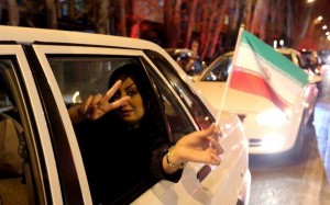 Iranians celebrated the nuclear deal. Photo: Twitter.