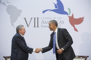 President Obama and Cuban strongman Raul Castro. Photo: White House.