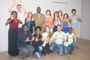 A recent EMET Israel event with Simon Deng. Photo: CAMERA.