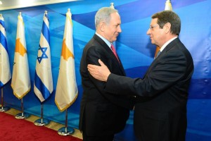 Israeli Prime Minister Benjamin Netanyahu and Cypriot President Nicos Anastasiades meet in Jerusalem. The two leaders recently discussed a wide array of regional concerns. Photo: Israeli Prime Minister's Office via Twitter. 