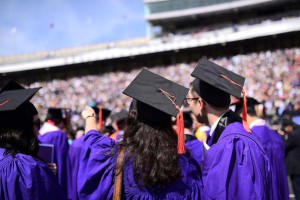 Antisemitic graffiti was discovered on the day of commencement at Northwestern University. Photo: Twitter, Daily Northwestern.