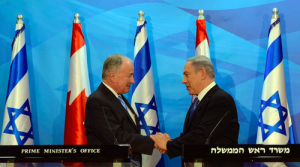Canadian Foreign Minister Robert Nicholson and Israeli Prime Minister Benjamin Netanyahu meet in Jerusalem on Wednesday. Photo: Israeli Prime Minister's Office.