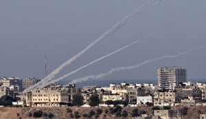 A rocket fired from the Gaza Strip landed in southern Israel. PHOTO: Alalam.