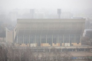 Lithuania is seeking to purchase this derelict sports complex, built on a former Jewish cemetery. Photo: Courtesy. 