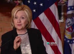 Hillary Clinton. Photo: Screenshot.