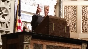Michael Oren promotes his new book, "Ally," New York Synagogue Rodeph Shalom. Photo: Courtesy 