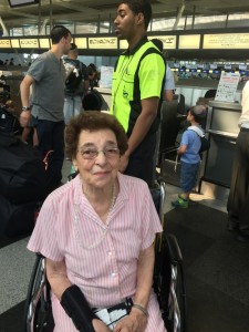 Susan Friedman (pictured), Member of Knesset Rachel Azaria's grandmother, was among the 221 new immigrants to arrive in Israel on Tuesday. Photo: Maayan Jaffe.