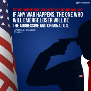 The image of President Barack Obama pointing a gun to his head that was tweeted by Iranian Supreme Leader Ayatollah Ali Khamenei. Photo: Twitter.