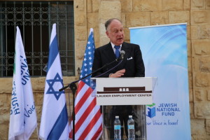 Jewish National Fund (JNF) Chairman and World Jewish Congress President Ronald S. Lauder speaks at the opening of the Lauder Employment Center in Be'er Sheva, Israel, in March. Photo: Courtesy of JNF.