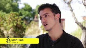 Amnesty researcher Saleh Hijazi. Photo: Elder of Ziyon.