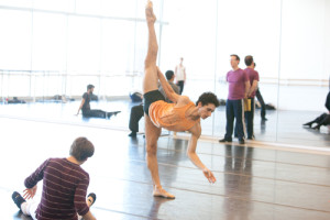 Israeli-born Shahar Dori (pictured here in orange shirt), is a rising talent in the ballet world. Photo: Amitava Sarkar.