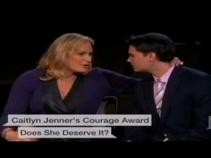 Zoey Tur threatened Breitbart editor Ben Shapiro during their joint appearance on a television panel. Photo: Screenshot.