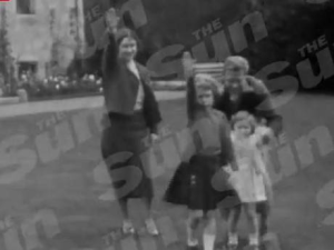Video footage released by the 'Sun' shows Queen Elizabeth, here aged 7, making the Nazi salute with royal family members. Photo: Screenshot