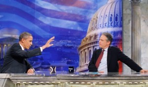 President Barack Obama was on the 'Daily Show' Tuesday night and slammed opponents of the Iran nuclear deal. Photo: Screenshot.
