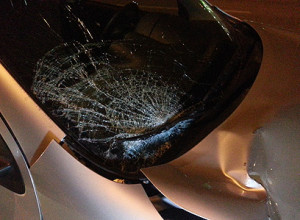 An Israeli couple's car was attacked with stones in Abu Tor, but they managed to escape unharmed. PHOTO: Roee Idan.