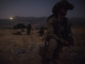 The IDF has been carrying out training exercises that include the possibility of a limited ground invasion into Syria. PHOTO: IDF Spokesperson.