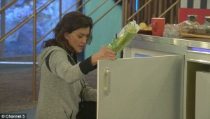 Janice Dickinson opened a pack of celery from Jenna Jameson's fridge - a space reserved for her Kosher food. Photo: Screenshot.