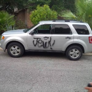 Police have identified a suspect in connection to a hate crime in which more than 30 homes and vehicles were tagged with antisemitic graffiti in San Antonio. Photo: Twitter.