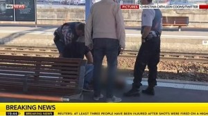 The terrorist in police custody. Photo: Screenshot. 