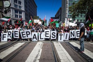 A 'free Palestine' youth rallly. Photo: From the Facebook page of Lara Kiswani.