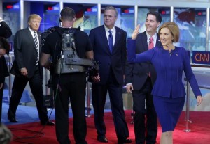 GOP candidates during the second Republican debate. Photo: Twitter.