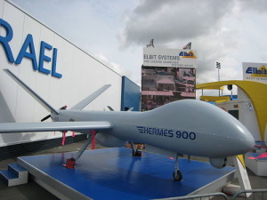 The Hermes 900 drone is designed for long-endurance tactical reconnaissance, surveillance, and communications missions. Photo: Mirgolth via Wikimedia Commons.
