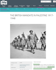 The Imperial War Museum describes Jewish Brigade soldiers of WWII as "terrorists." Photo: Screenshot.