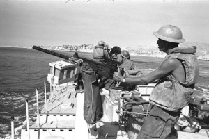 An Israeli gun boat passes through the Straits of Tiran near Sharm El Sheikh during the 1967 Six-Day War. Photo: Yaacov Agor/GPO.