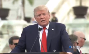 Republican Donald Trump, pictured, said he will not pick sides in the Israel-Palestinian conflict. Photo: YouTube screenshot.