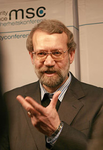 Iranian Parliament Speaker Ali Larijani (pictured) threatened that if the West delayed in implementing the JCPOA, Iran would continue building enrichment plants. PHOTO: Wikipedia. 