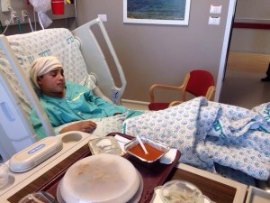 Ahmed Manasra, the 13-year-old Palestinian terrorist who went on a stabbing spree on Monday, confessed to his crime from his hospital bed. Photo: Twitter.