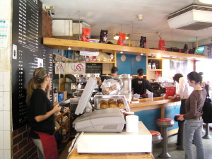 Israelis going about their business at Aroma Cafe. Photo: Wikipedia.
