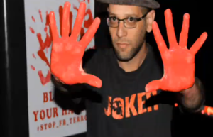 Israeli activist Rotem Gez, who spray-painted Facebook's wall in the middle of the night. Photo: Screenshot.