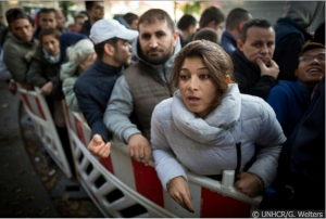 Middle Eastern refugees in Germany. Photo: UN Refugee Agency.