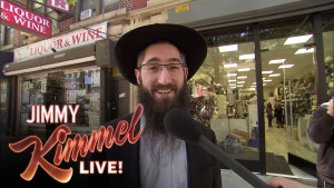 Jimmy Kimmel introduced a new game called "Hipster of Hasidic?" Photo: Screenshot.