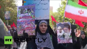 Anti-Israel protesters. Isi Leibler says the Palestinians are "the most fiercely anti-Jewish Arab sector." Photo: Screenshot.