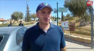 Moshe Marom (pictured) and his wife Erica recounted their harrowing experience of being attacked by Palestinian stone-throwers near Tekoa. PHOTO: Screenshot.