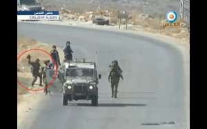 The deputy commander of a Givati unit who was filmed smashing journalists' cameras defended his actions. PHOTO: Screenshot.