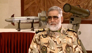 Brigadier General Ahmed Reza Pourdastan threatened Israel with destruction through a long-range missile attack. PHOTO: Screenshot.