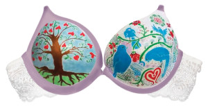 One of the bras decorated through Hadassah's The Uplift Project. Photo: Agnes Gregorio, Sr. Graphic Designer, Hadassah.