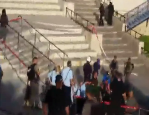 The aftermath of the attempted terrorist attack at the Damascus Gate in Jerusalem's Old City. Photo: Screenshot.