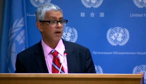 U.N. Secretary General Deputy Spokesman Farhan Haq. Photo: YouTube Screenshot