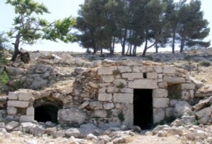 The Israeli antiquities site razed by Palestinian vandals. Photo: Kfar Etzion Field School.